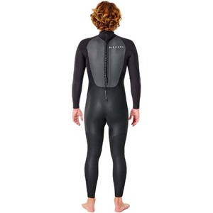 2023 Rip Curl Hombres Omega 4/3mm Back Zip Neopreno 112MFS - Black